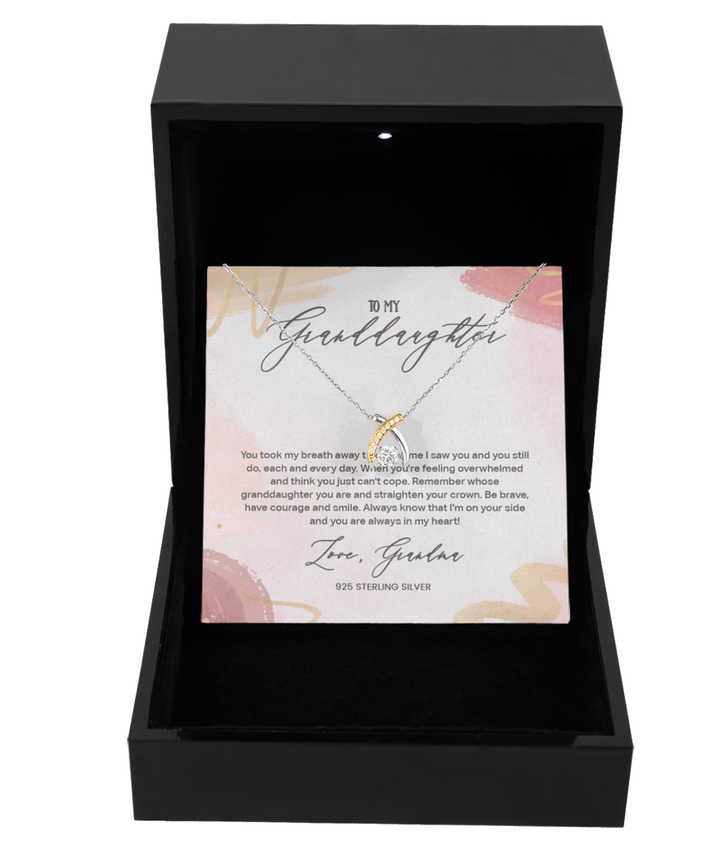 Granddaughter - Grandma - Wishbone Dancing Necklace