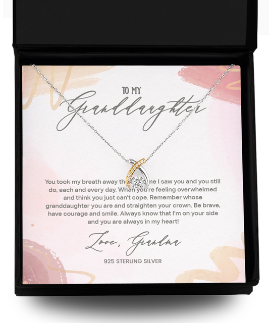 Granddaughter - Grandma - Wishbone Dancing Necklace