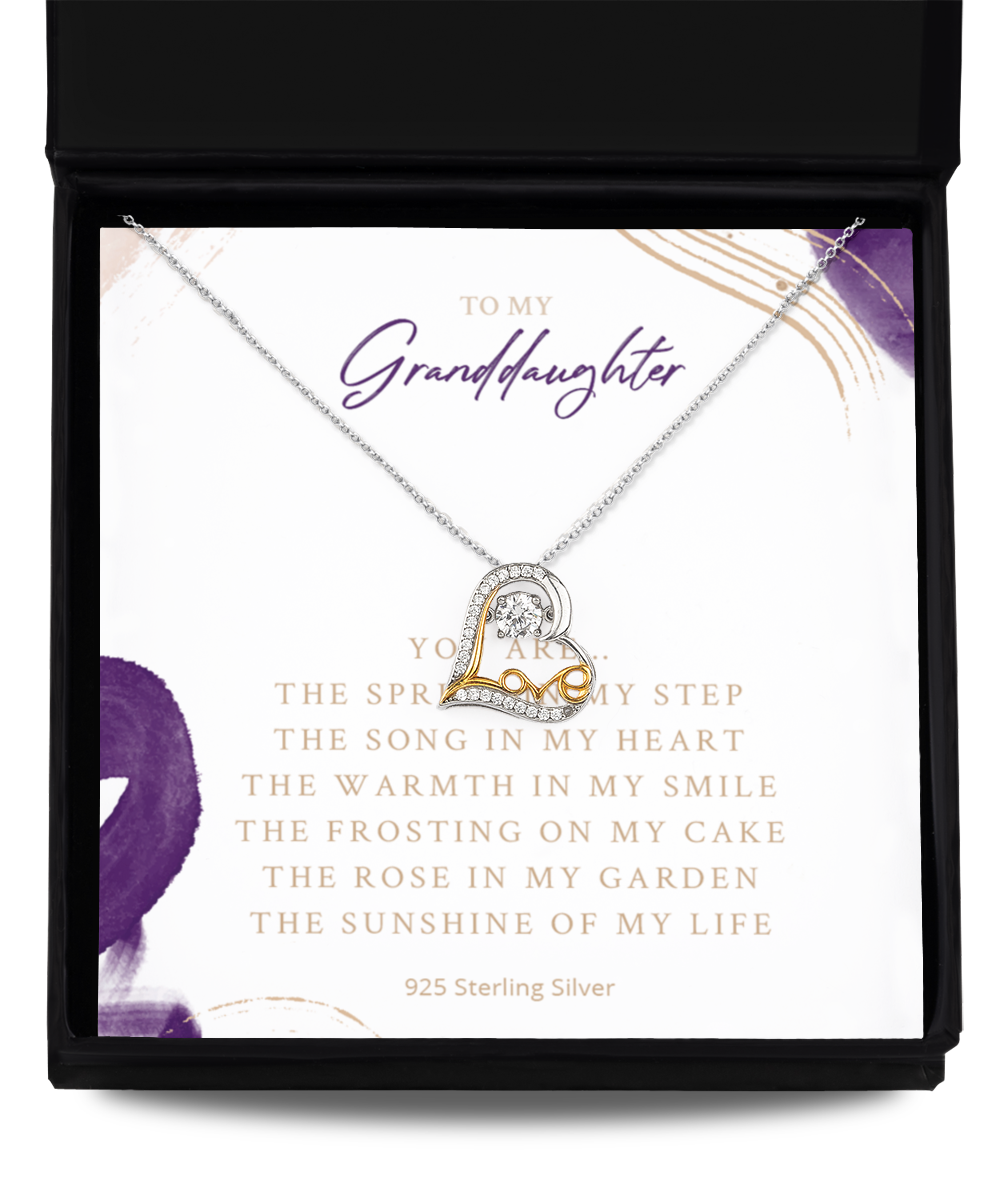 Granddaughter Gifts from Grandparents - Love Dancing Necklace