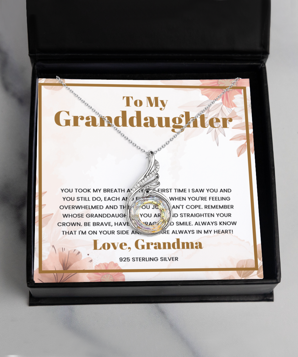 Granddaughter - You Took My Breath - Love Grandma - Rising Phoenix Necklace