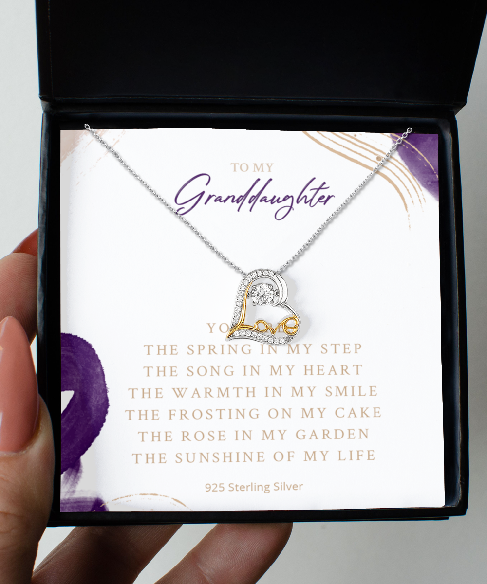 Granddaughter Gifts from Grandparents - Love Dancing Necklace