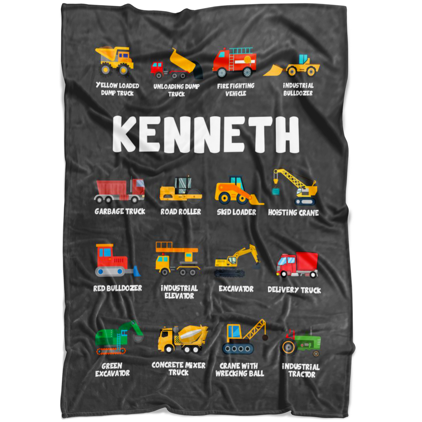 Kenneth Construction Blanket Grey