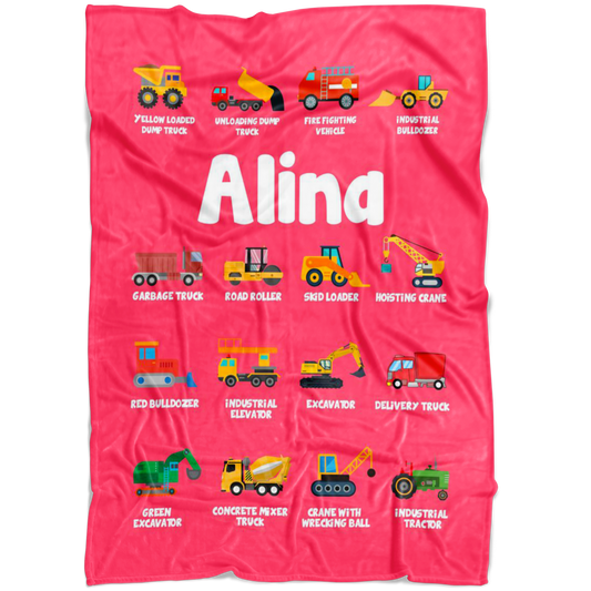 Alina Construction Blanket Pink