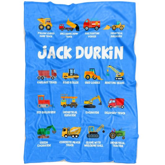 Jack Durkin Construction Blanket Blue