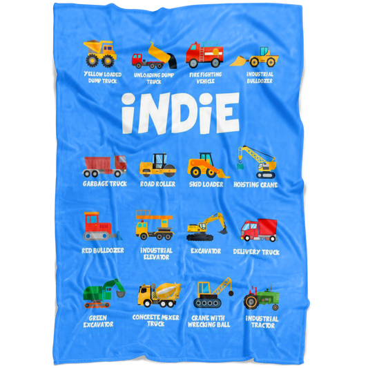Indie Construction Blanket Blue