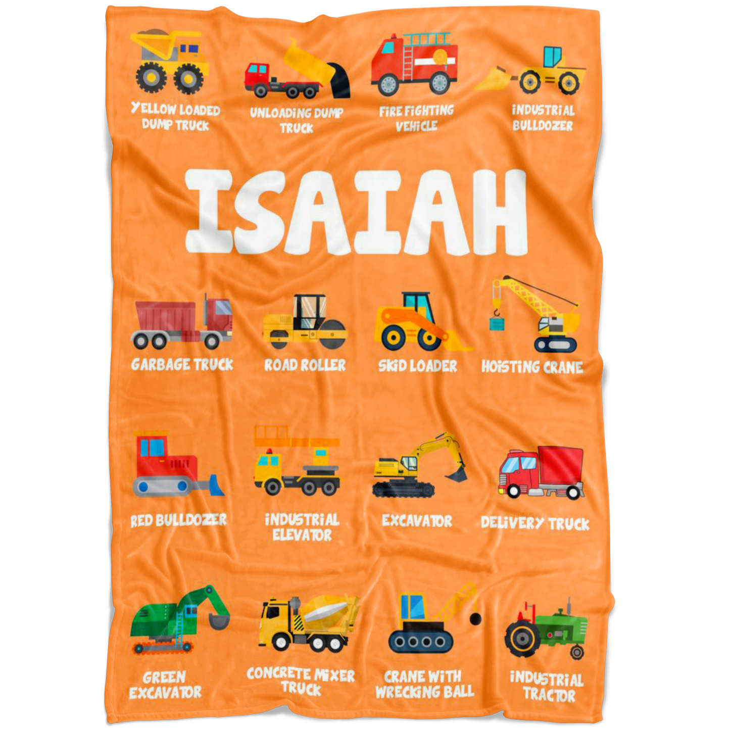 Isaiah Construction Blanket Orange