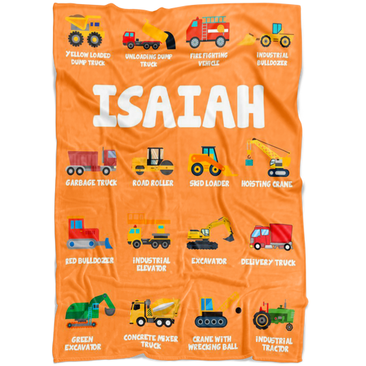 Isaiah Construction Blanket Orange