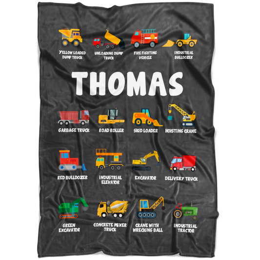 Thomas Construction Blanket Grey