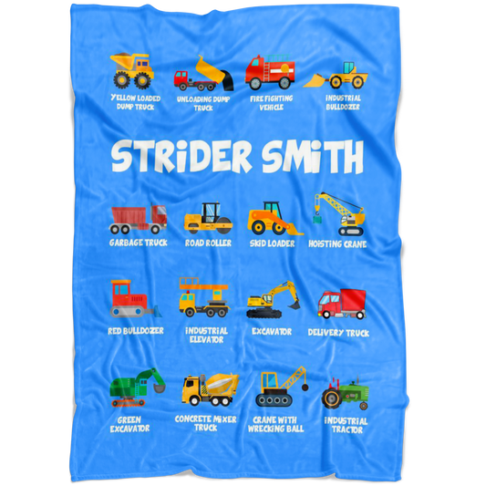 Strider Smith Construction Blanket Blue