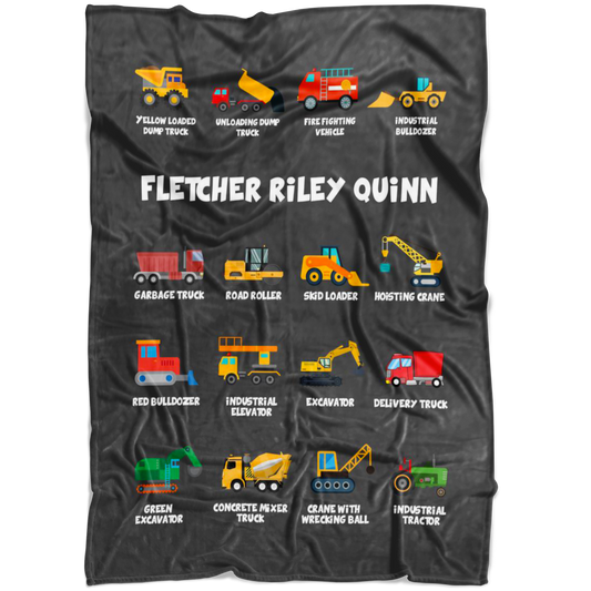 FLETCHER RILEY QUINN Construction Blanket Grey