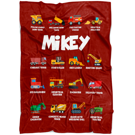 Mikey Construction Blanket Red