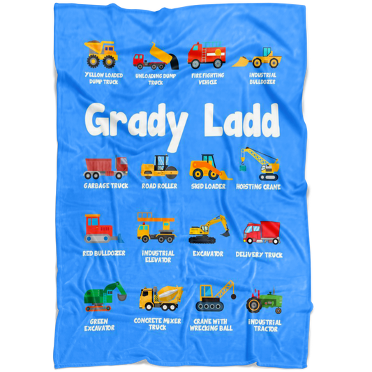 Grady Ladd Construction Blanket Blue
