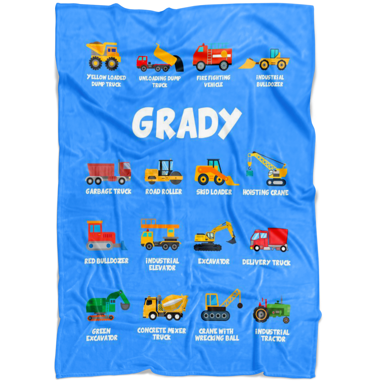 Grady Construction Blanket Blue
