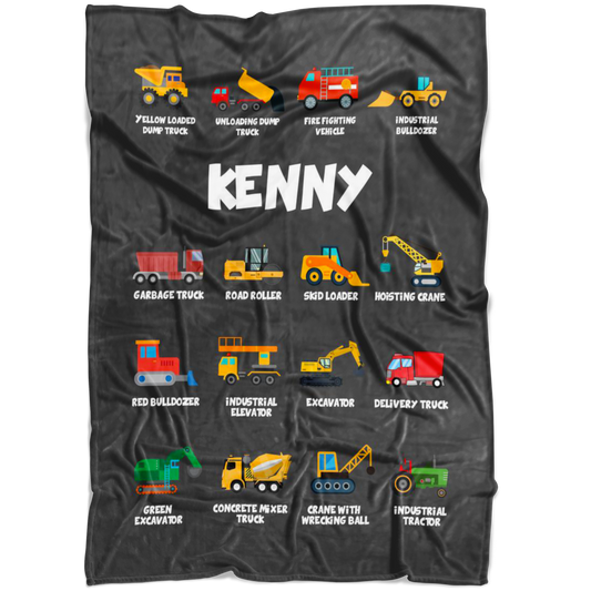 Kenny Construction Blanket Grey