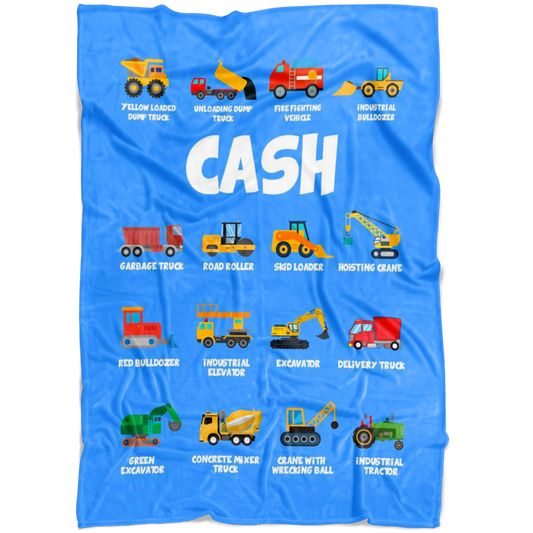 Cash Construction Blanket Blue