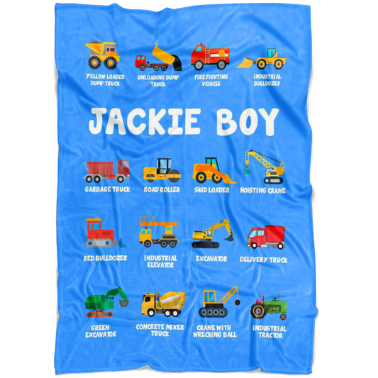 Jackie Boy Construction Blanket Blue