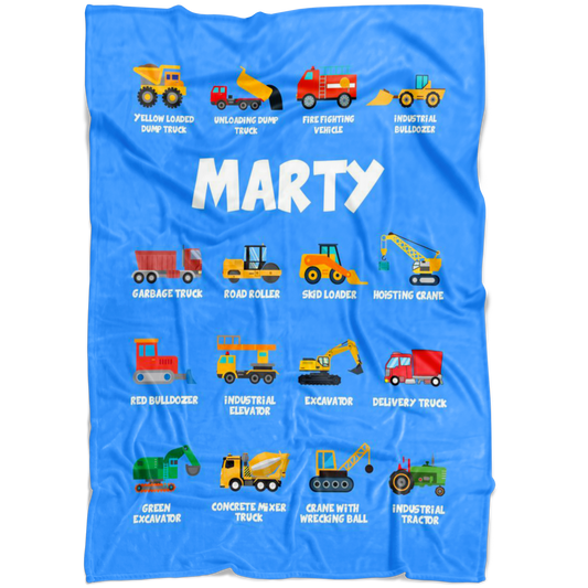 Marty Construction Blanket Blue
