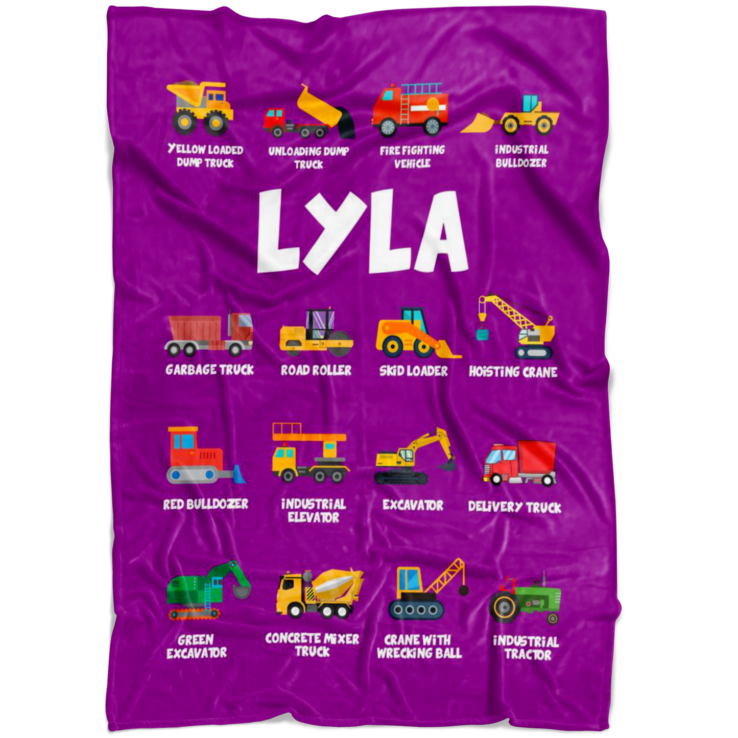 Lyla Construction Blanket Purple
