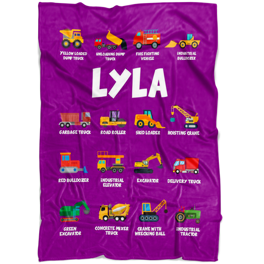 Lyla Construction Blanket Purple