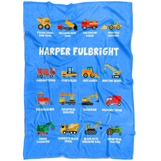 Harper Fulbright Construction Blanket Blue