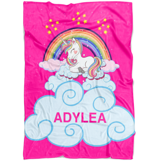 Personalized Name Magical Unicorn Blanket for Babies & Girls - ADYLEA