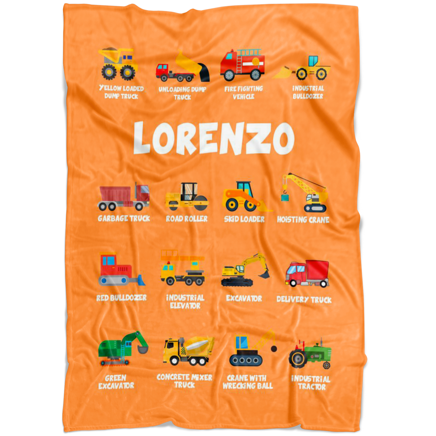 Lorenzo Construction Blanket Orange