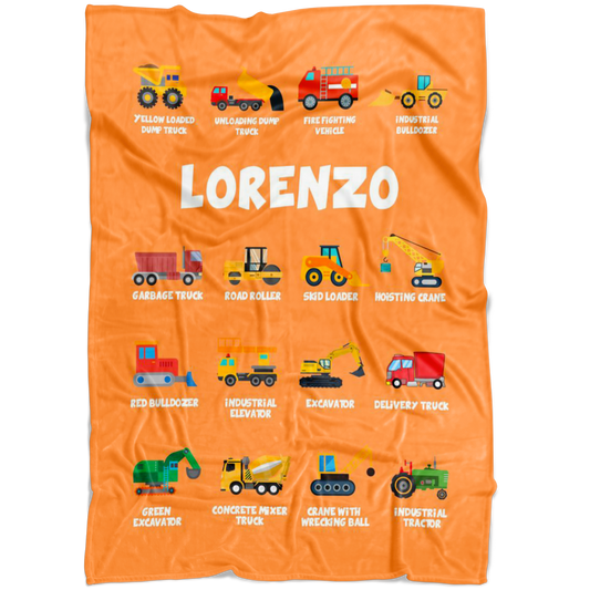 Lorenzo Construction Blanket Orange