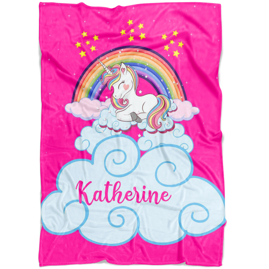 Personalized Name Magical Unicorn Blanket for Babies & Girls - Katherine