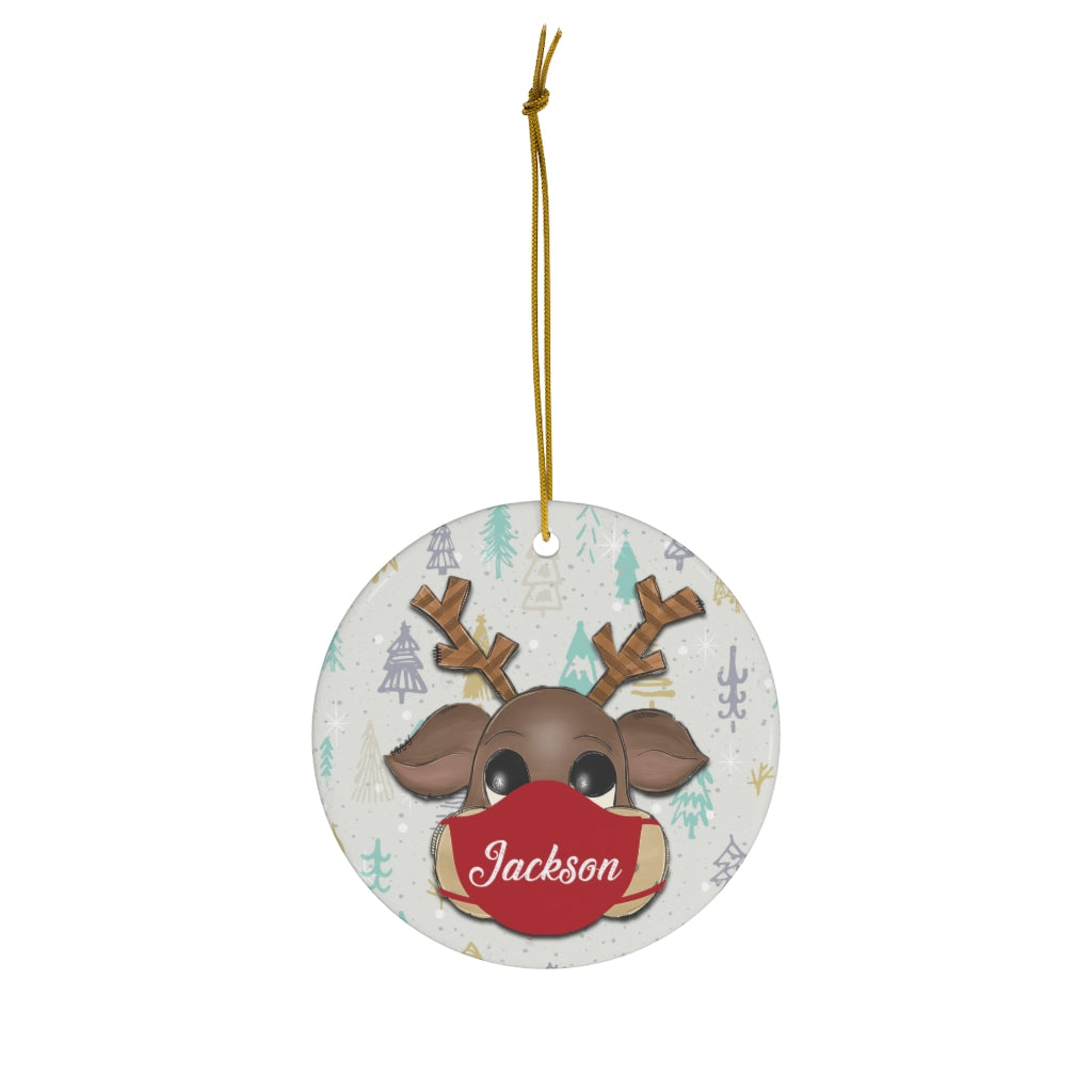 Personalized Kids Name Christmas Ceramic Ornaments