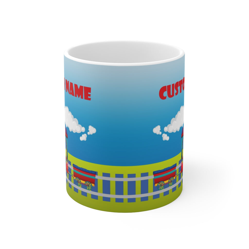 Personalized Name Train Mug for Kids - 11oz
