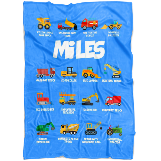 Miles Construction Blanket Blue