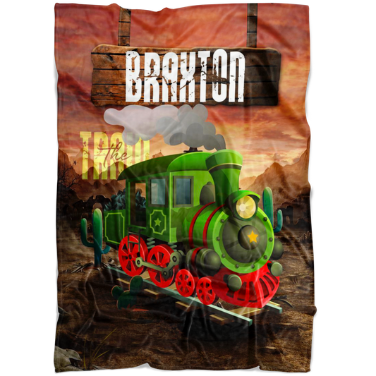 Braxton Train Blanket