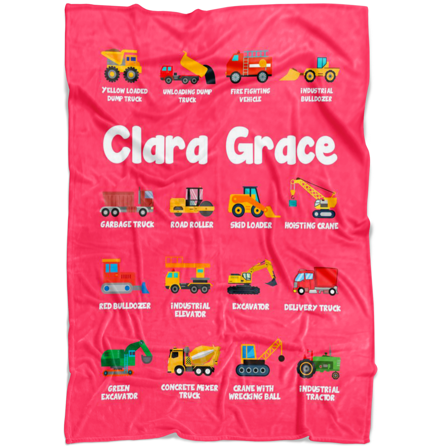 Clara Grace Construction Blanket Pink