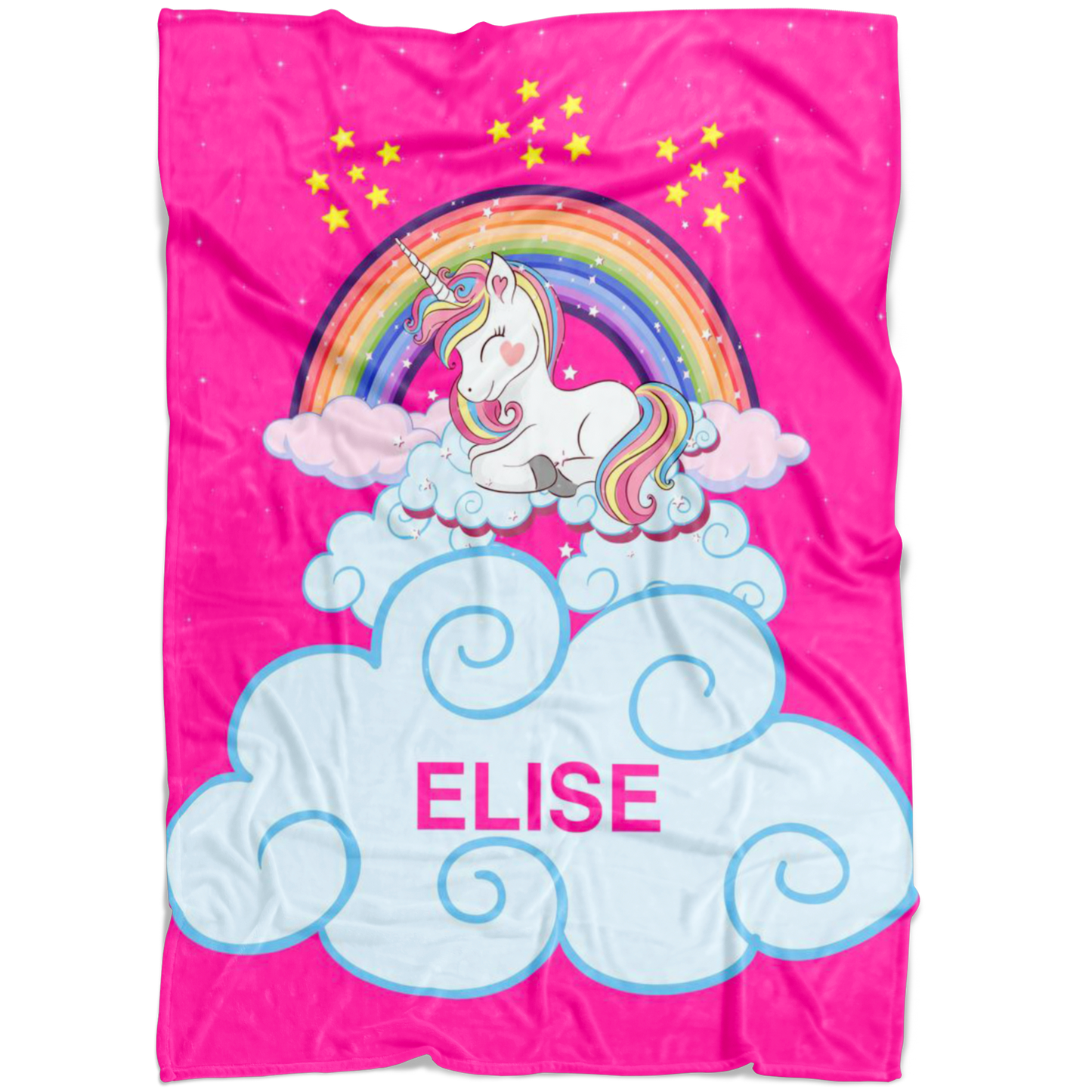 Personalized Name Magical Unicorn Blanket for Babies & Girls - ELISE