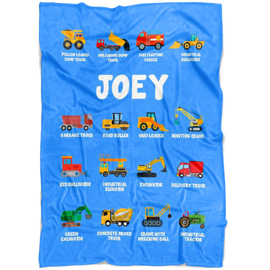 Joey Construction Blanket Blue
