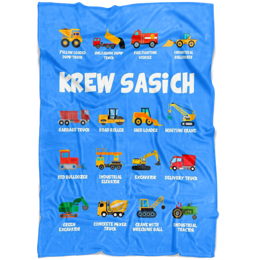 Krew Sasich Construction Blanket Blue
