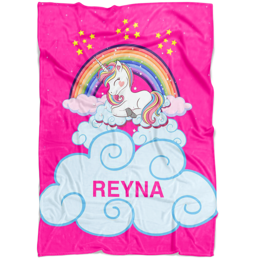 Personalized Name Magical Unicorn Blanket for Babies & Girls - REYNA