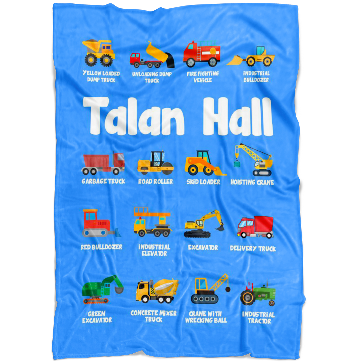 Talan Hall Construction Blanket Blue