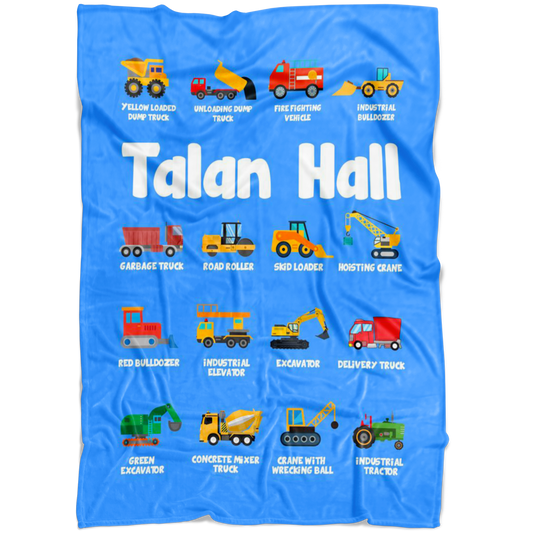 Talan Hall Construction Blanket Blue