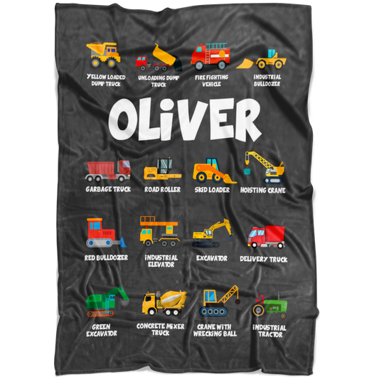 Oliver Construction Blanket Grey