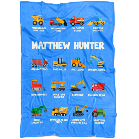 Matthew Hunter Construction Blanket Blue