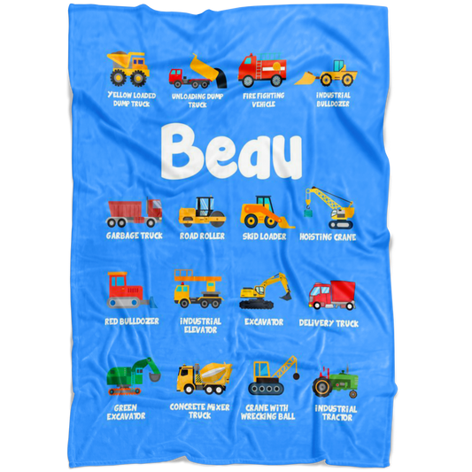 Beau Construction Blanket Blue