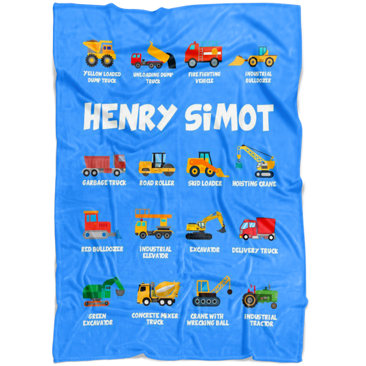 Henry Simot Construction Blanket Blue