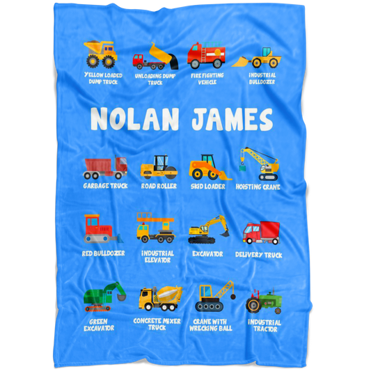 NOLAN JAMES Construction Blanket Blue
