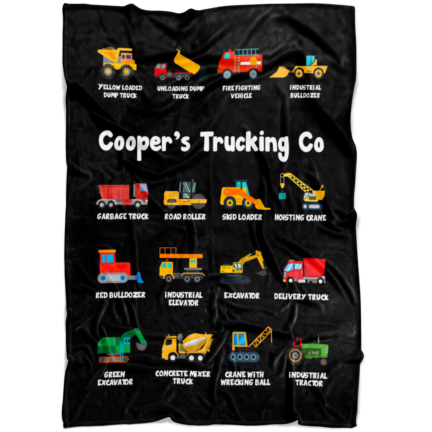 Cooper’s Trucking Co Construction Blanket Black