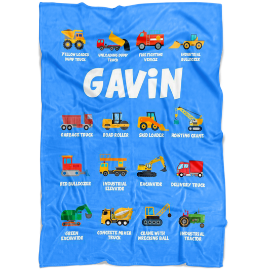 Gavin Construction Blanket Blue