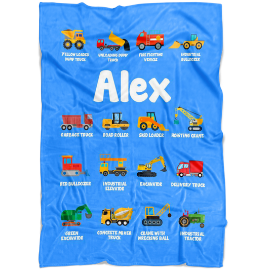 Alex Construction Blanket Blue