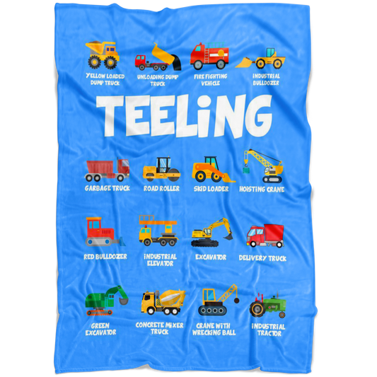 Teeling Construction Blanket Blue
