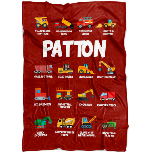Patton Construction Blanket Wine Red