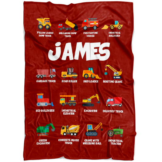 James Construction Blanket Red